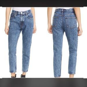 NWT MOUSSY VINTAGE ACID WASH BOYFRIEND CROP SKINNY JEANS IN BLUE Size 27 MP 350$